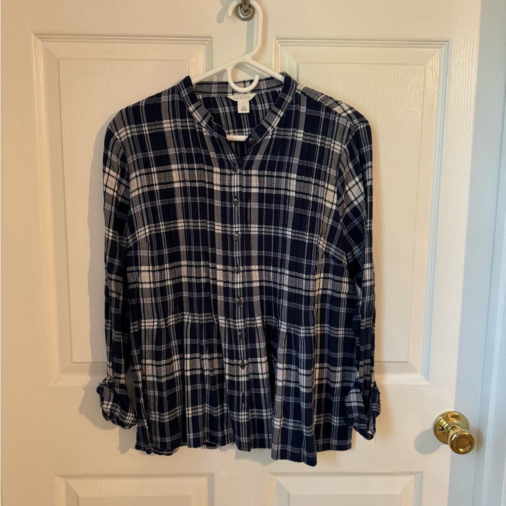 Caslon pleated button up